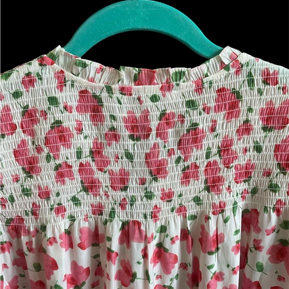 Democracy Floral Blouse - Rose + Olive Large - Picture 3 of 4